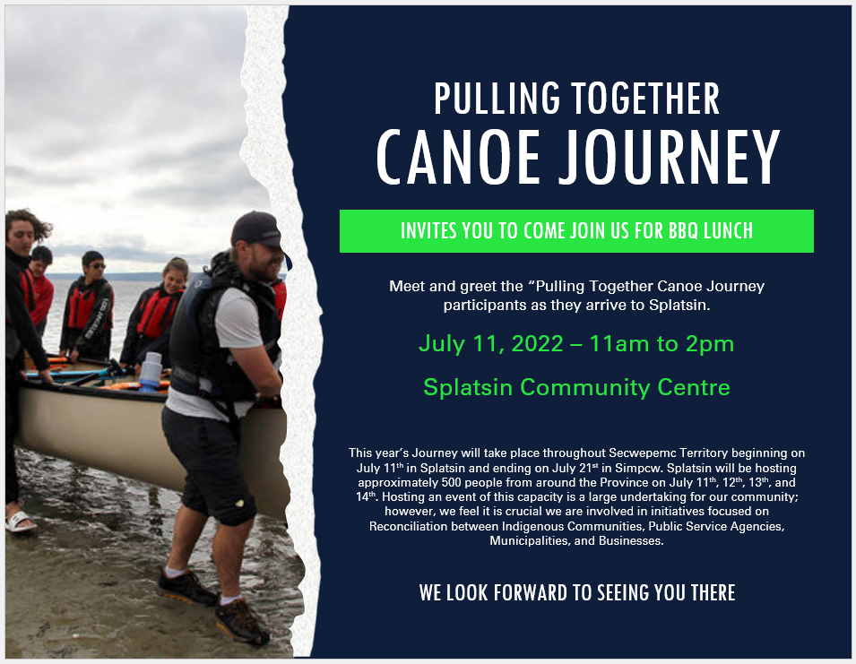 Pulling Together Canoe Journey BBQ Lunch Splatsin